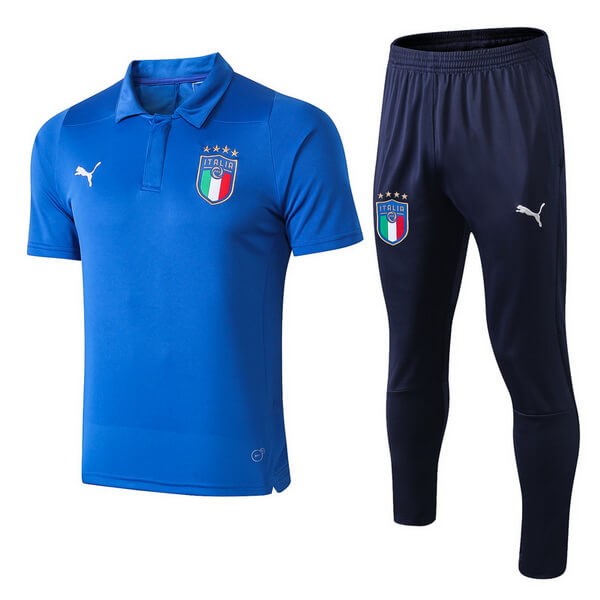 Polo Ensemble Complet Italie 2018 Bleu Clair